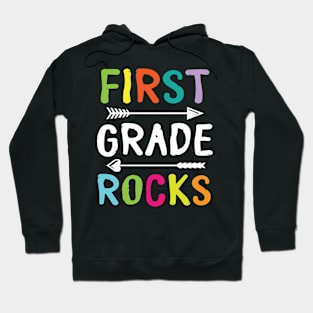 First Grade Rocks Teacher Student Happy Back To School Day Hoodie